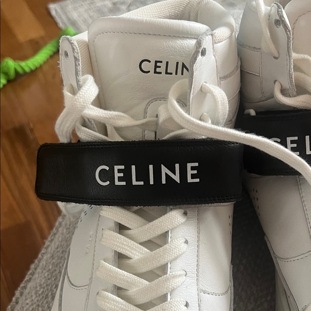 Celine CT-03 HIGH SNEAKER WITH VELCRO in CALFSKIN - Picture 2 of 7